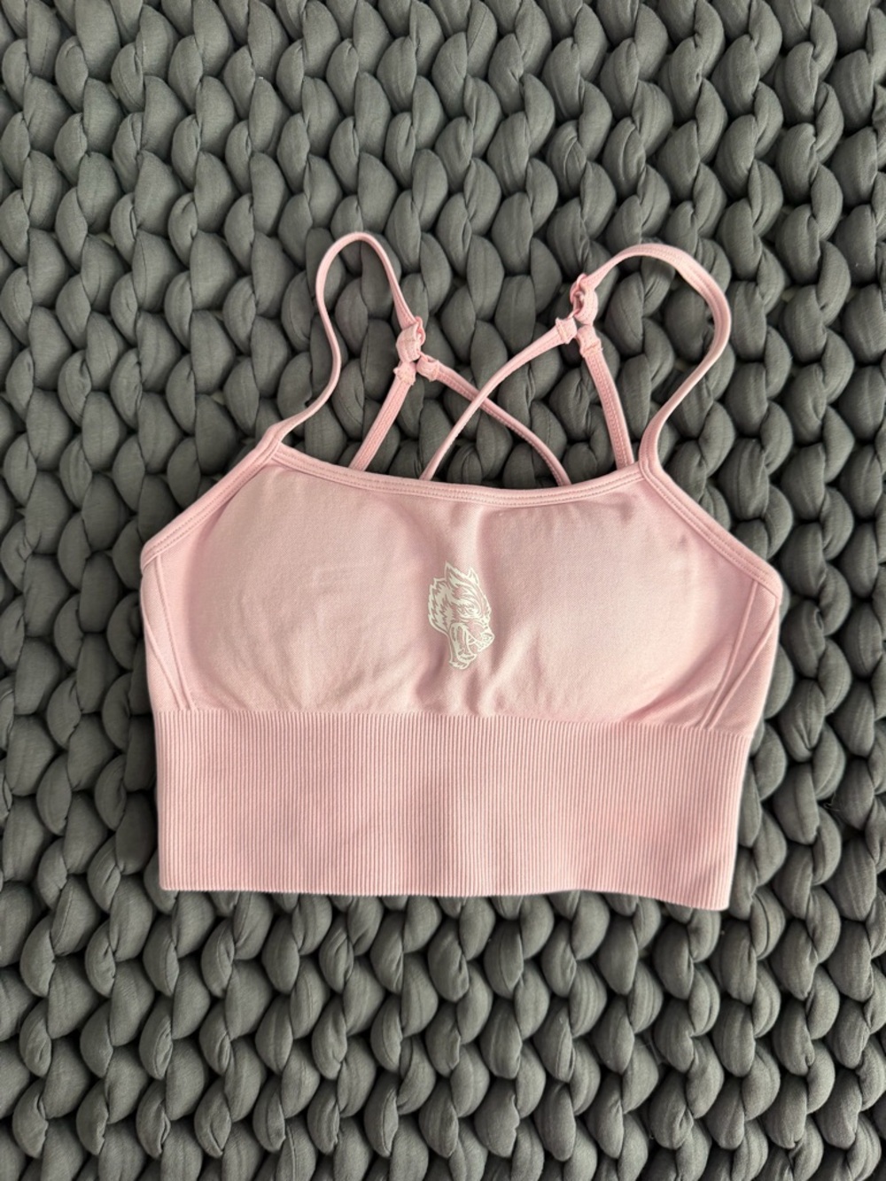 Darc Sport Light Pink Strappy Sports Bralette
